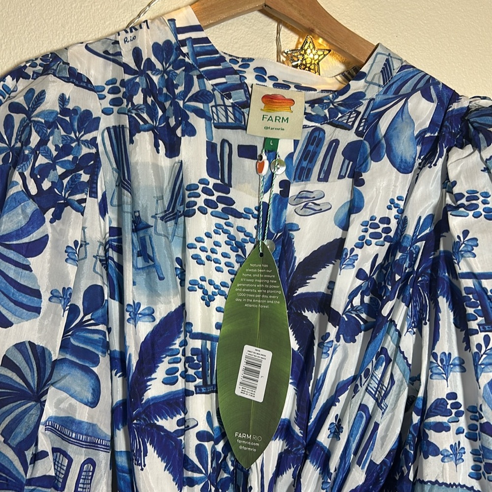 Farm Rio - Sweet Rio Mini-Dress size large - Picture 7 of 10